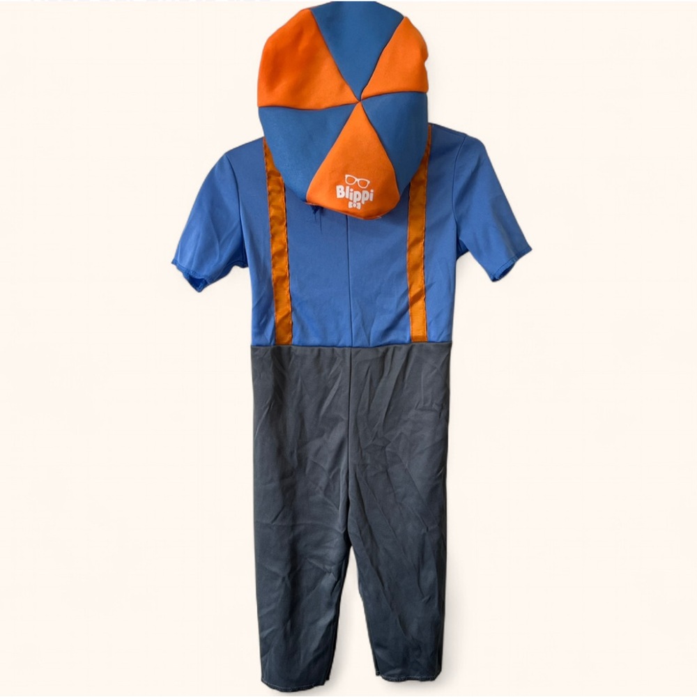 2T Boys Blippi Costume Pretend Play Short Sleeve Jumpsuit & Matching Hat